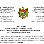 Dispoziție privind activitatea IFR