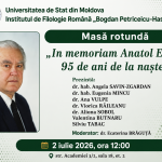 Masa rotundă „In memoriam Anatol Eremia: 95 de ani de la naștere”